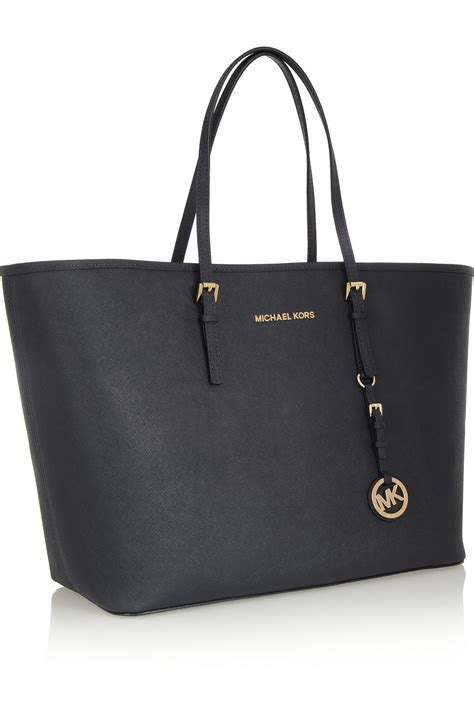 michael kors jet set textured leather tote